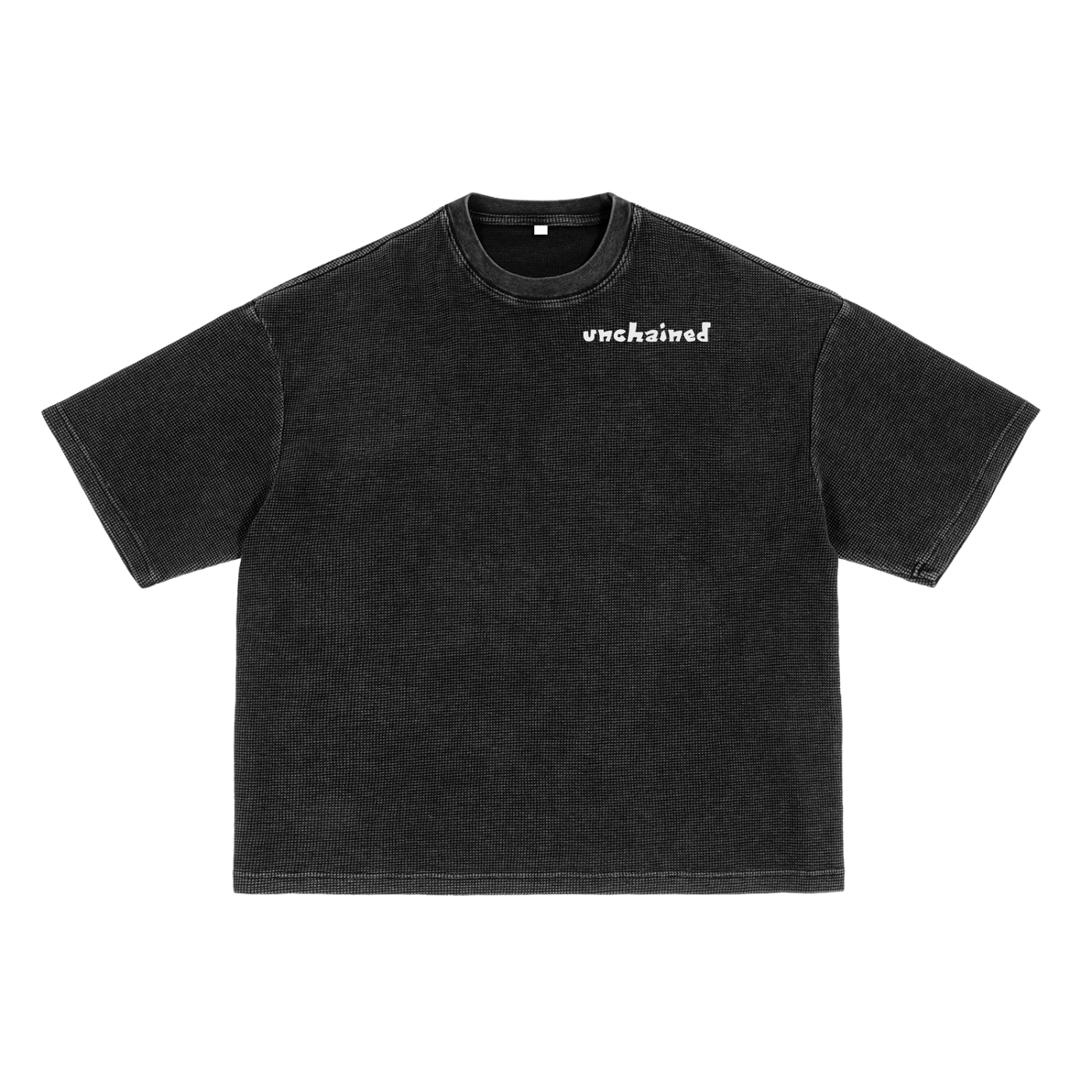 Unchained Waffle-Texture Washed Boxy T-Shirt